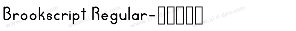 Brookscript Regular字体转换